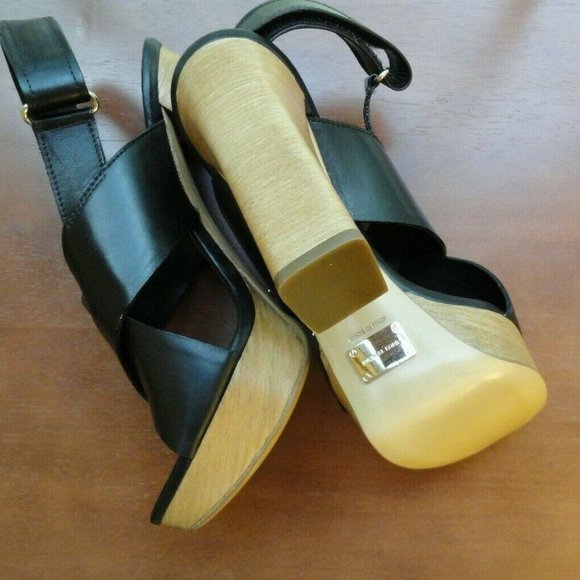 MICHAEL KORS MK16142 BLACK PLATFORM SIZE 38 (US 8M) - Picture 4 of 6